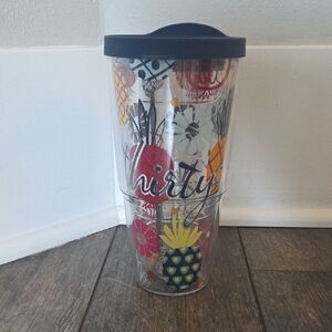 Thirty-One Colorful Tumbler with Navy Lid